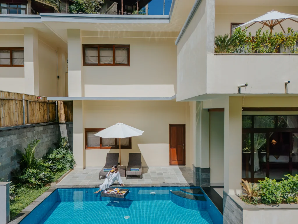 aerial view - private pool